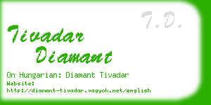 tivadar diamant business card